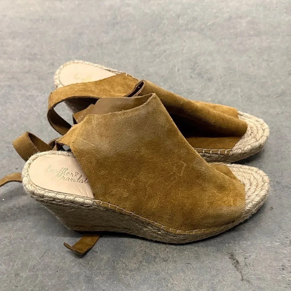 Loeffler Randall Tan Suede Espadrille Sandals